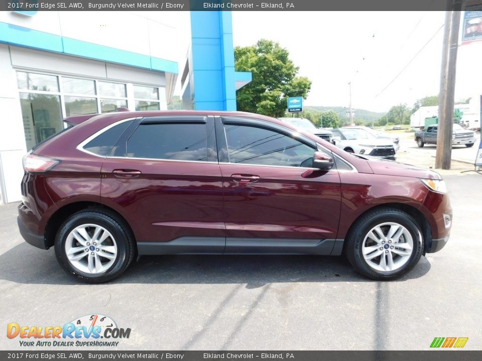 2017 Ford Edge SEL AWD Burgundy Velvet Metallic / Ebony Photo #8