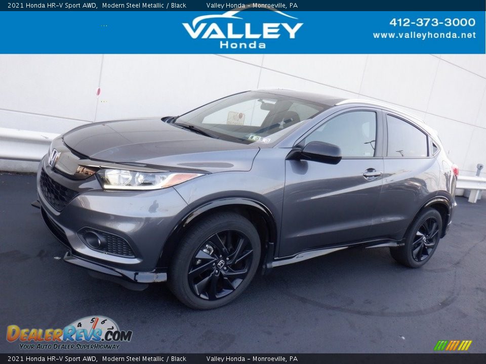 2021 Honda HR-V Sport AWD Modern Steel Metallic / Black Photo #1