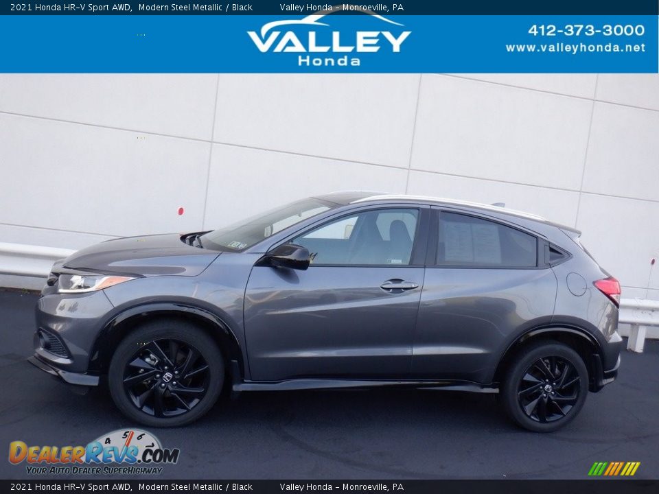 2021 Honda HR-V Sport AWD Modern Steel Metallic / Black Photo #2