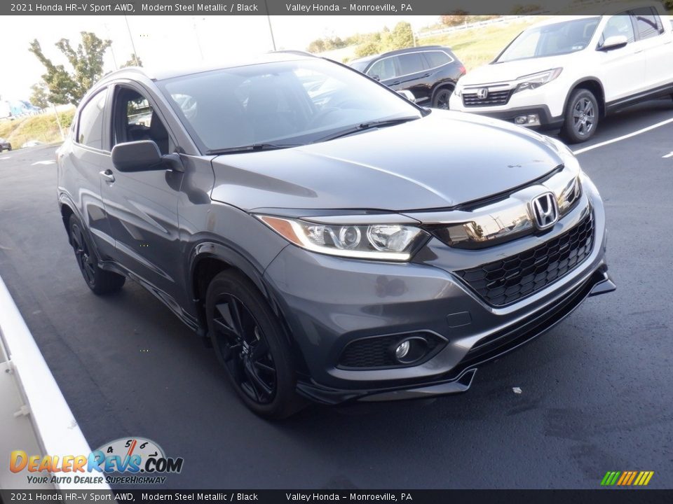 2021 Honda HR-V Sport AWD Modern Steel Metallic / Black Photo #5