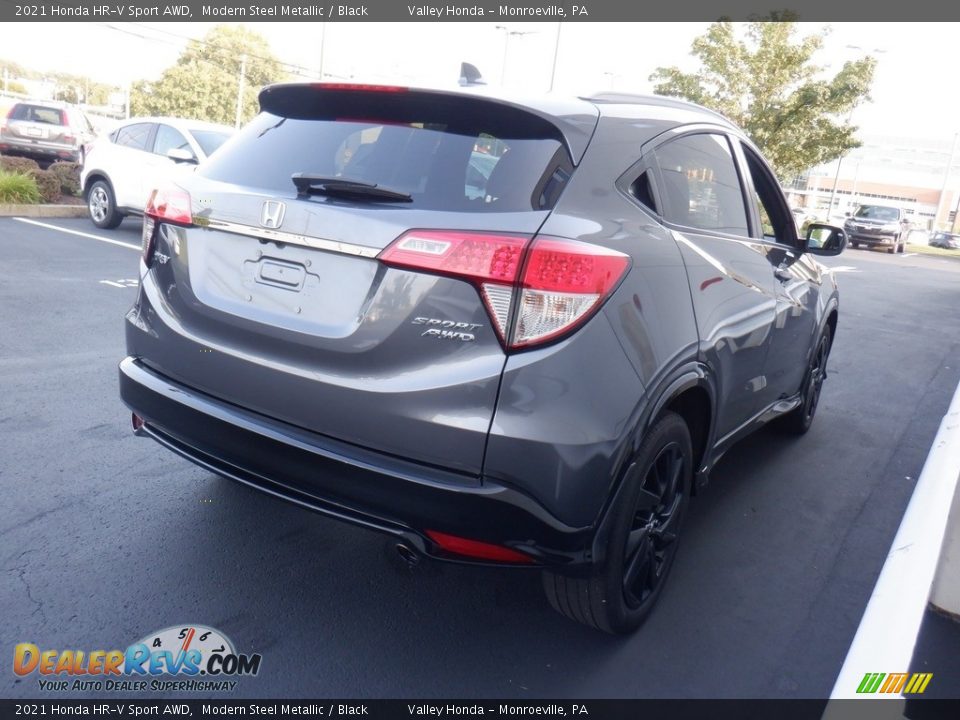 2021 Honda HR-V Sport AWD Modern Steel Metallic / Black Photo #6