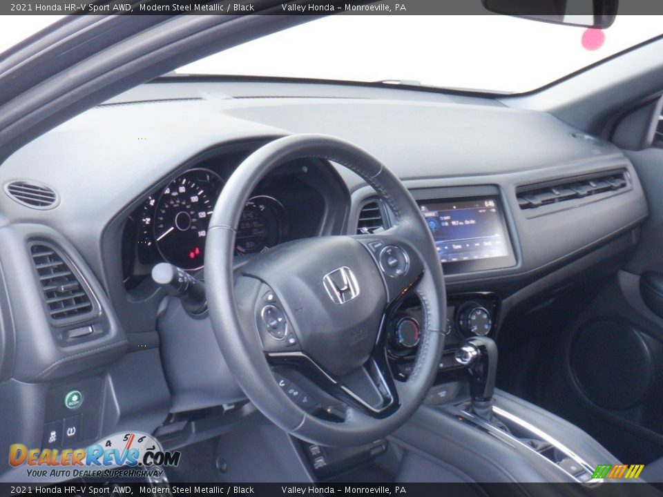 2021 Honda HR-V Sport AWD Modern Steel Metallic / Black Photo #11