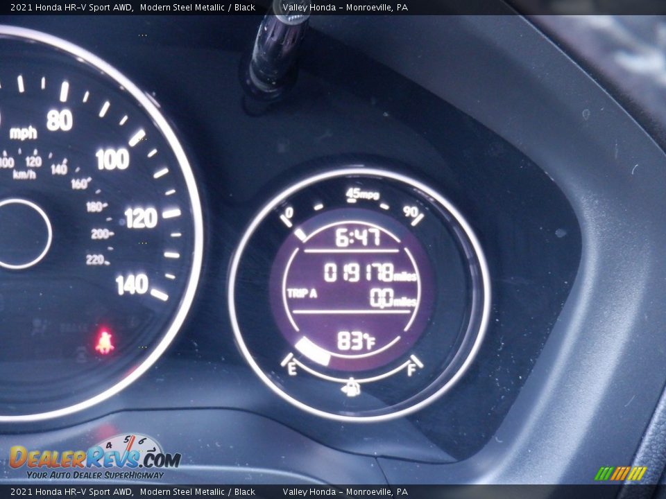 2021 Honda HR-V Sport AWD Modern Steel Metallic / Black Photo #32