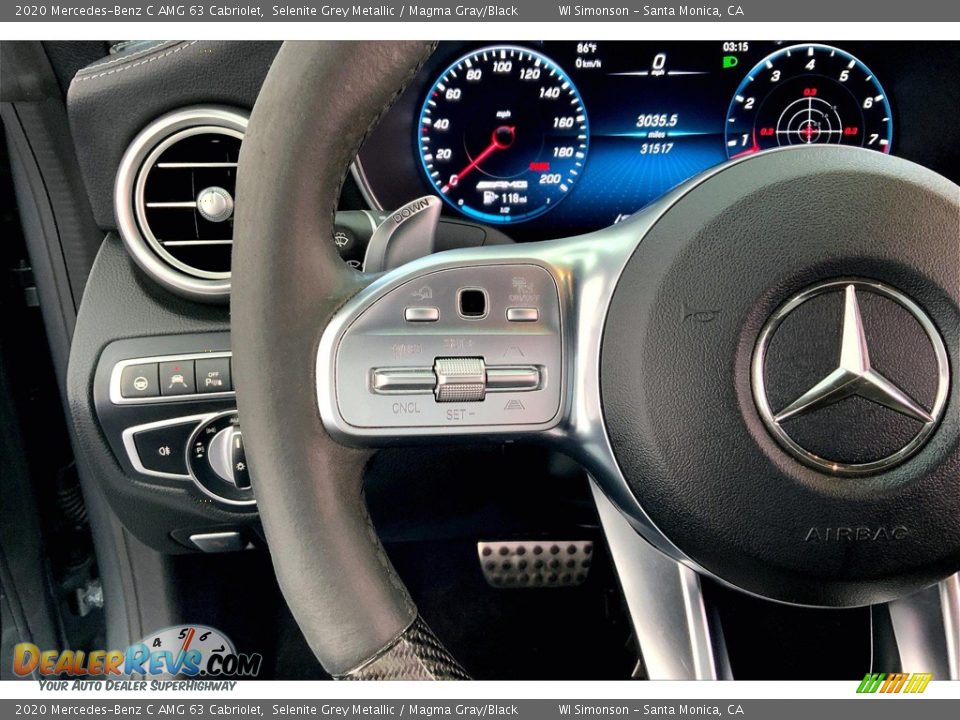 2020 Mercedes-Benz C AMG 63 Cabriolet Steering Wheel Photo #21