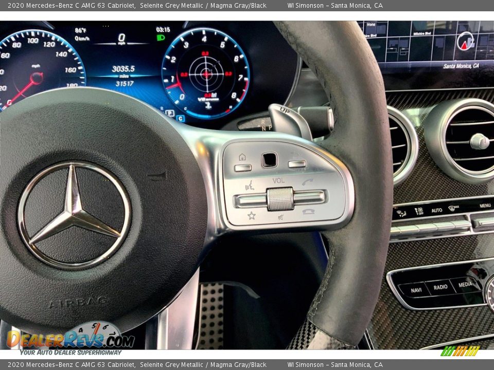 2020 Mercedes-Benz C AMG 63 Cabriolet Steering Wheel Photo #22