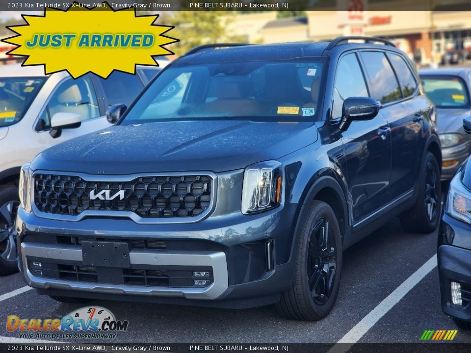 2023 Kia Telluride SX X-Line AWD Gravity Gray / Brown Photo #1