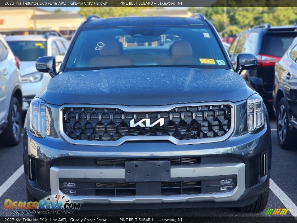 2023 Kia Telluride SX X-Line AWD Gravity Gray / Brown Photo #2