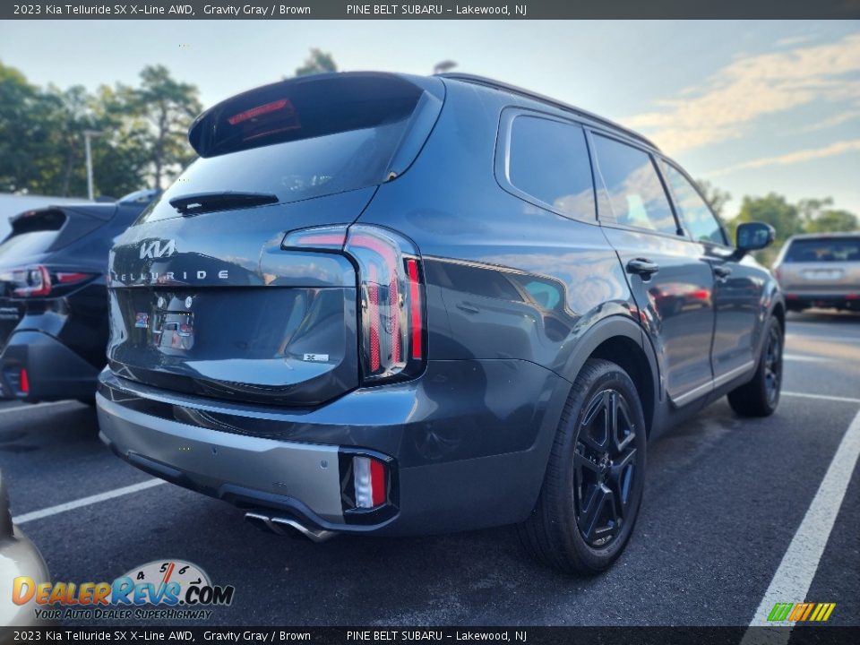 2023 Kia Telluride SX X-Line AWD Gravity Gray / Brown Photo #4