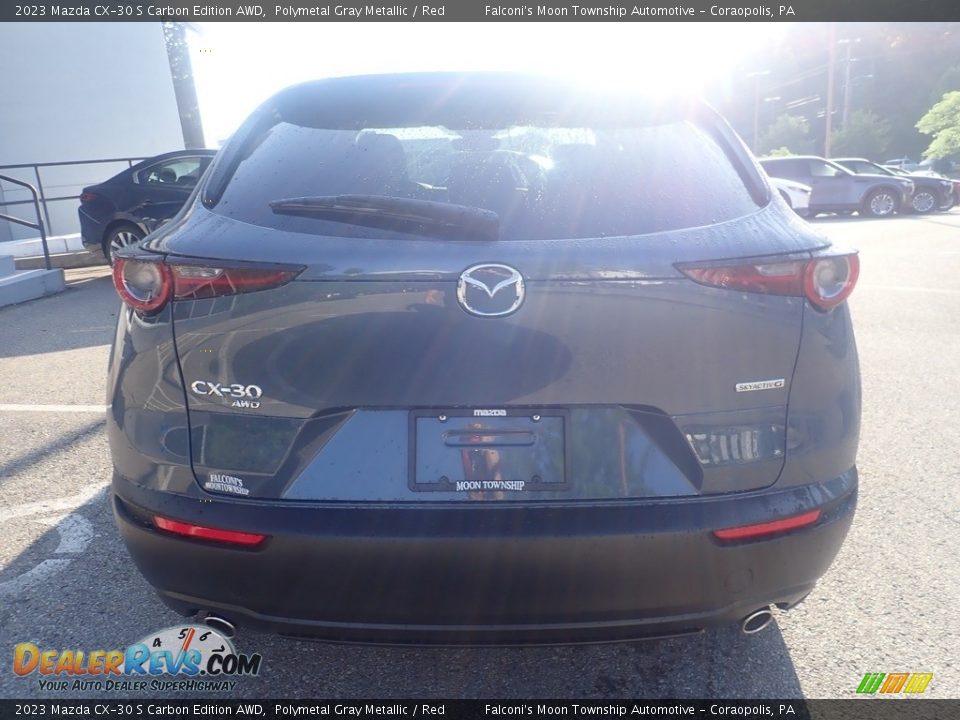 2023 Mazda CX-30 S Carbon Edition AWD Polymetal Gray Metallic / Red Photo #3