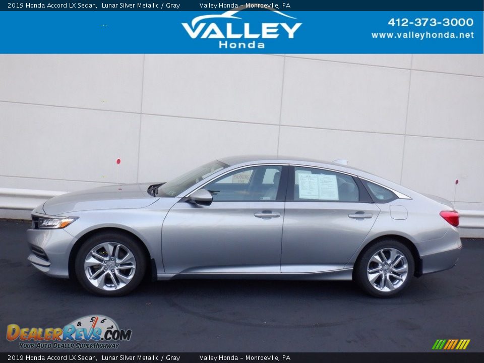 2019 Honda Accord LX Sedan Lunar Silver Metallic / Gray Photo #2