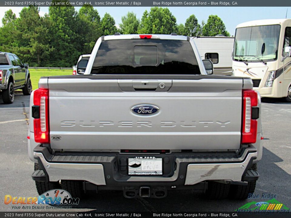 2023 Ford F350 Super Duty Lariat Crew Cab 4x4 Iconic Silver Metallic / Baja Photo #4