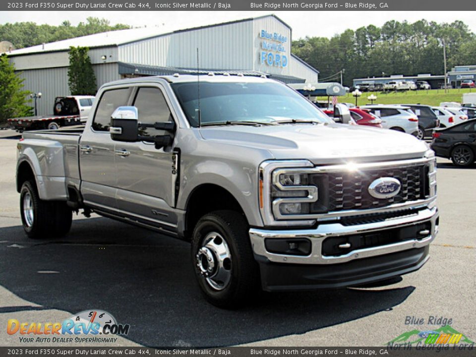 2023 Ford F350 Super Duty Lariat Crew Cab 4x4 Iconic Silver Metallic / Baja Photo #7