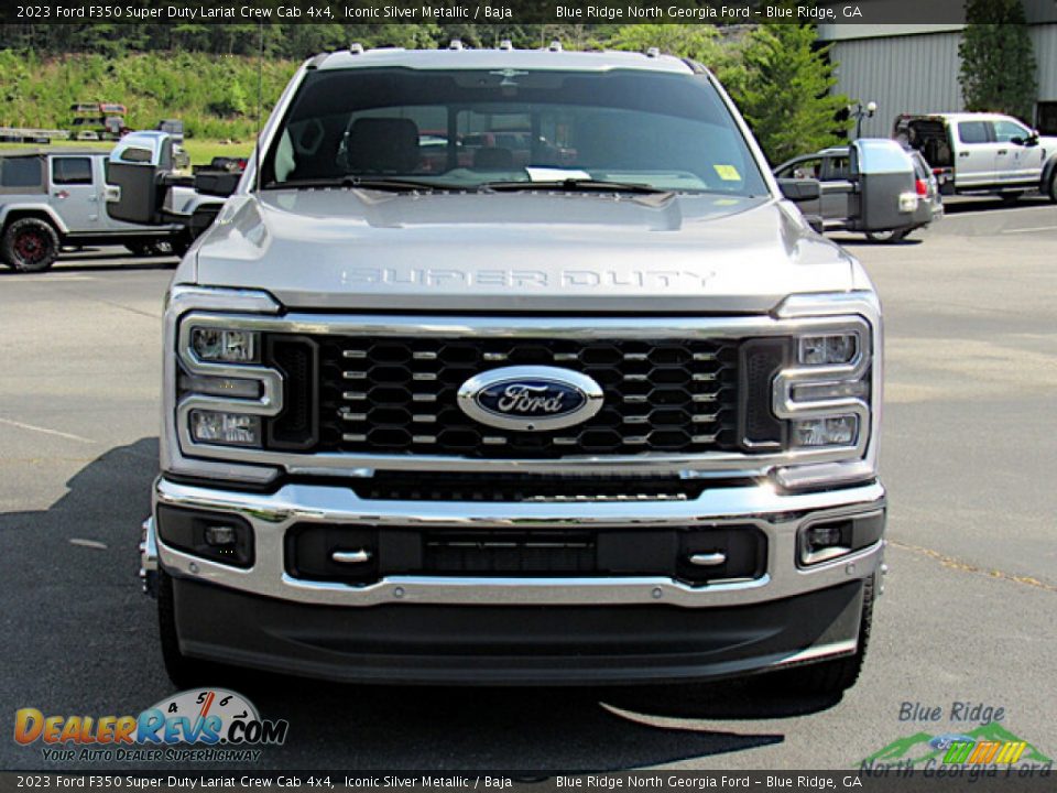 2023 Ford F350 Super Duty Lariat Crew Cab 4x4 Iconic Silver Metallic / Baja Photo #8