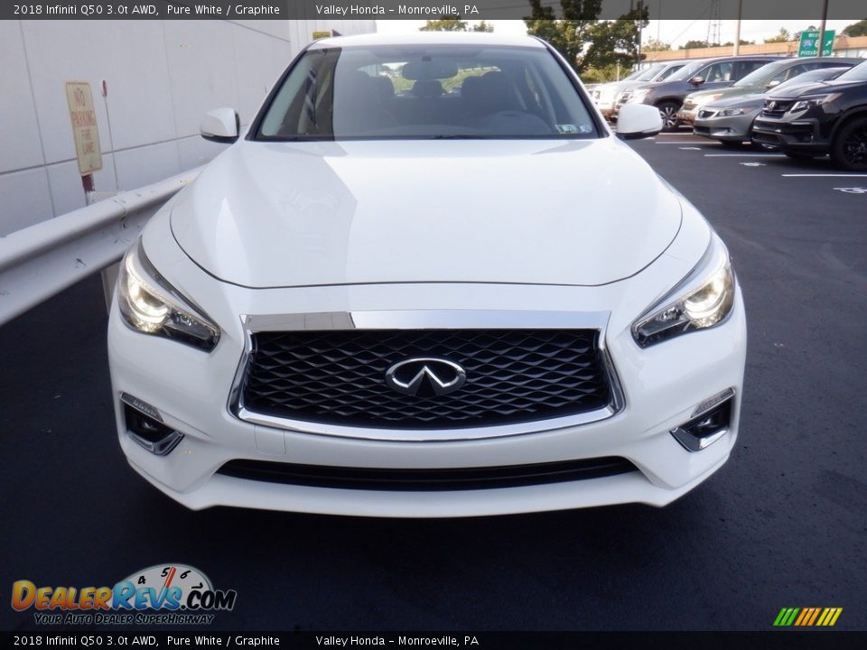 2018 Infiniti Q50 3.0t AWD Pure White / Graphite Photo #3