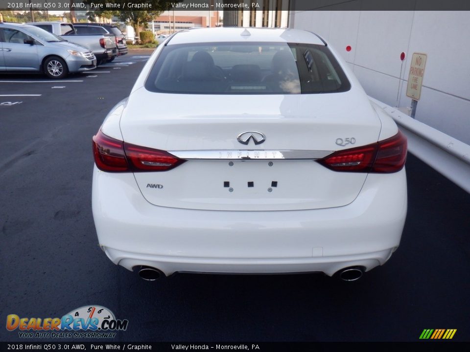 2018 Infiniti Q50 3.0t AWD Pure White / Graphite Photo #6