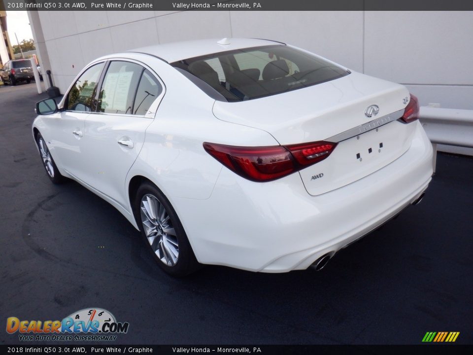 2018 Infiniti Q50 3.0t AWD Pure White / Graphite Photo #8