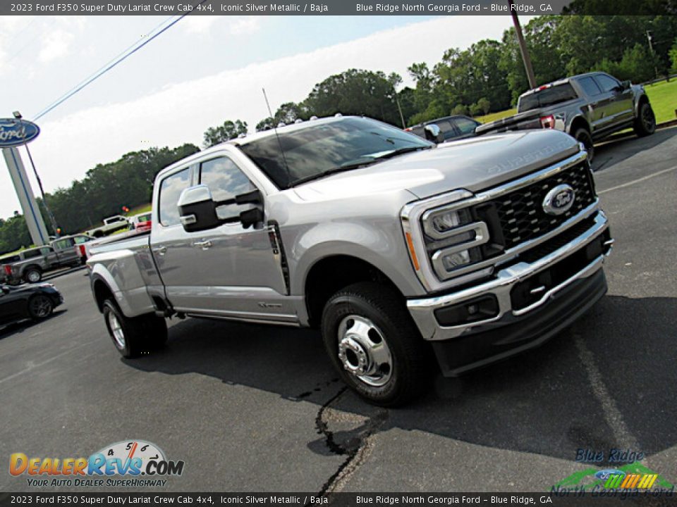 2023 Ford F350 Super Duty Lariat Crew Cab 4x4 Iconic Silver Metallic / Baja Photo #29