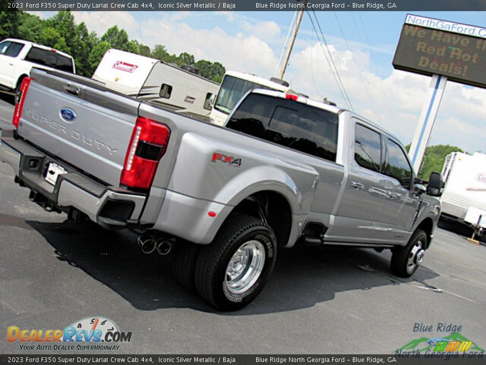 2023 Ford F350 Super Duty Lariat Crew Cab 4x4 Iconic Silver Metallic / Baja Photo #30