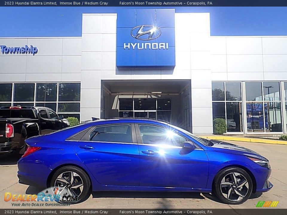 2023 Hyundai Elantra Limited Intense Blue / Medium Gray Photo #1