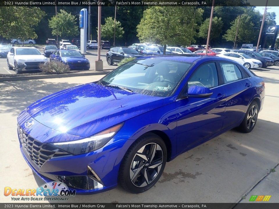 2023 Hyundai Elantra Limited Intense Blue / Medium Gray Photo #7