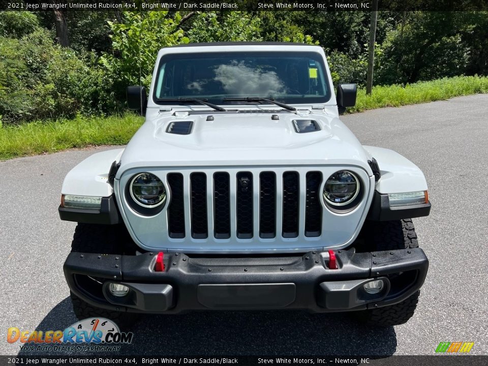 2021 Jeep Wrangler Unlimited Rubicon 4x4 Bright White / Dark Saddle/Black Photo #4