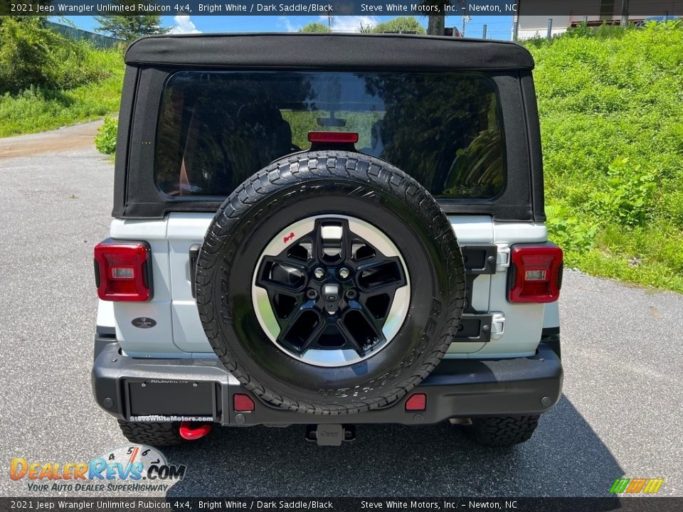 2021 Jeep Wrangler Unlimited Rubicon 4x4 Bright White / Dark Saddle/Black Photo #8