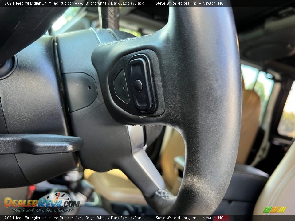 2021 Jeep Wrangler Unlimited Rubicon 4x4 Bright White / Dark Saddle/Black Photo #13