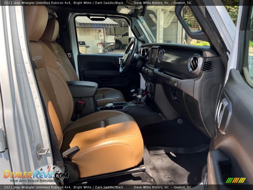2021 Jeep Wrangler Unlimited Rubicon 4x4 Bright White / Dark Saddle/Black Photo #18
