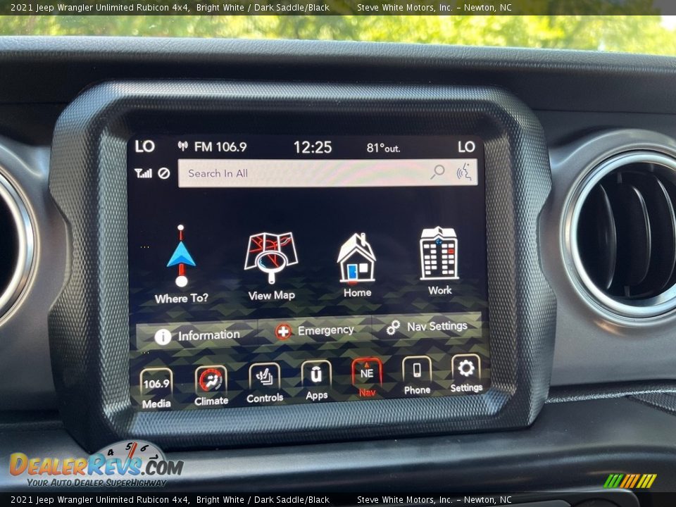 2021 Jeep Wrangler Unlimited Rubicon 4x4 Bright White / Dark Saddle/Black Photo #23