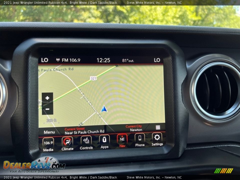 2021 Jeep Wrangler Unlimited Rubicon 4x4 Bright White / Dark Saddle/Black Photo #24