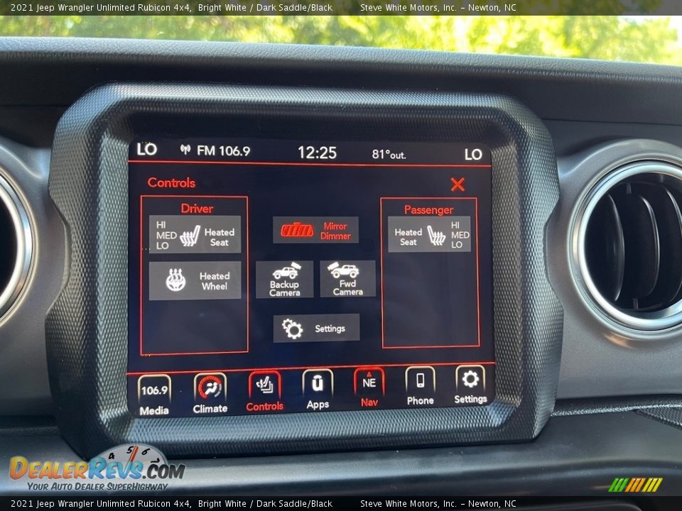 2021 Jeep Wrangler Unlimited Rubicon 4x4 Bright White / Dark Saddle/Black Photo #25