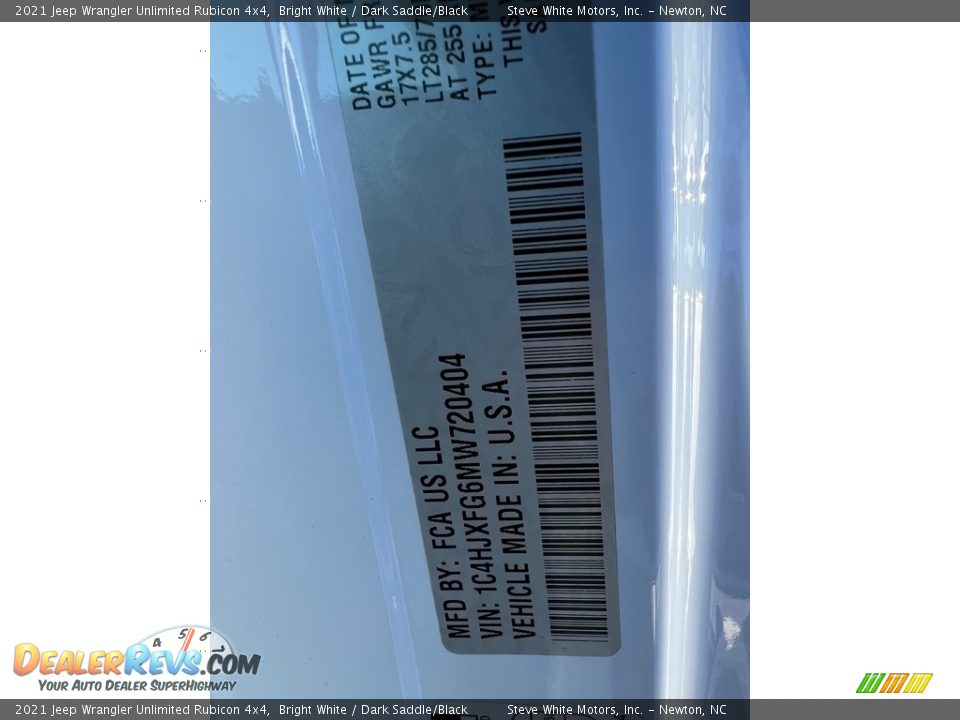 2021 Jeep Wrangler Unlimited Rubicon 4x4 Bright White / Dark Saddle/Black Photo #32