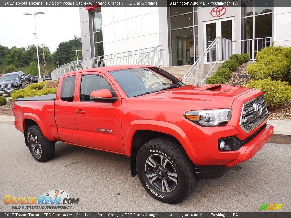 2017 Toyota Tacoma TRD Sport Access Cab 4x4 Inferno Orange / TRD Black/Orange Photo #1