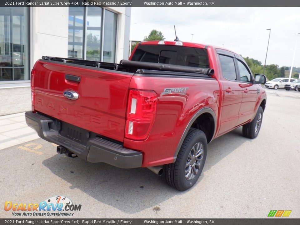 2021 Ford Ranger Lariat SuperCrew 4x4 Rapid Red Metallic / Ebony Photo #14