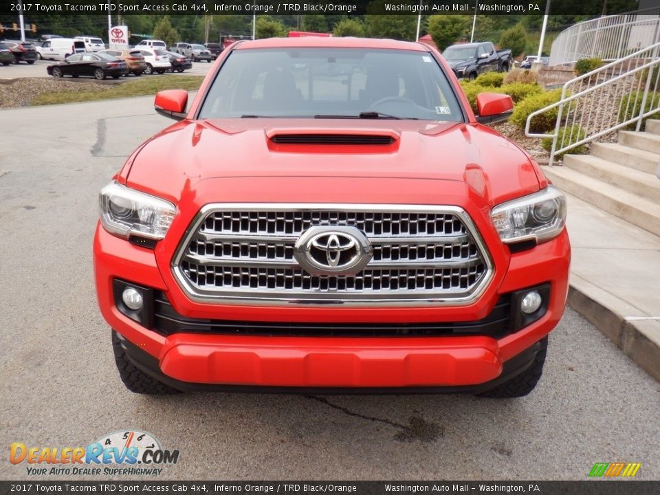 2017 Toyota Tacoma TRD Sport Access Cab 4x4 Inferno Orange / TRD Black/Orange Photo #13