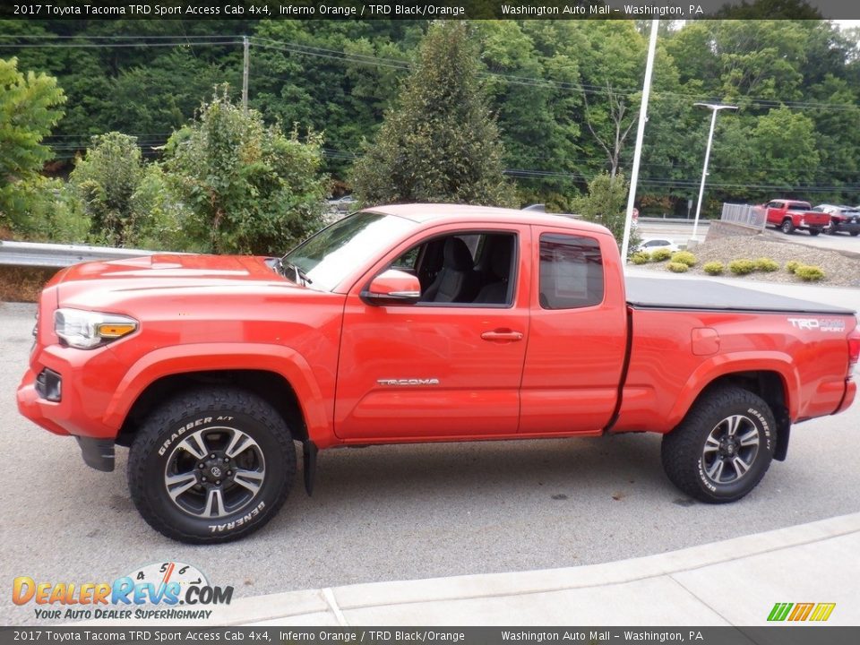 2017 Toyota Tacoma TRD Sport Access Cab 4x4 Inferno Orange / TRD Black/Orange Photo #15