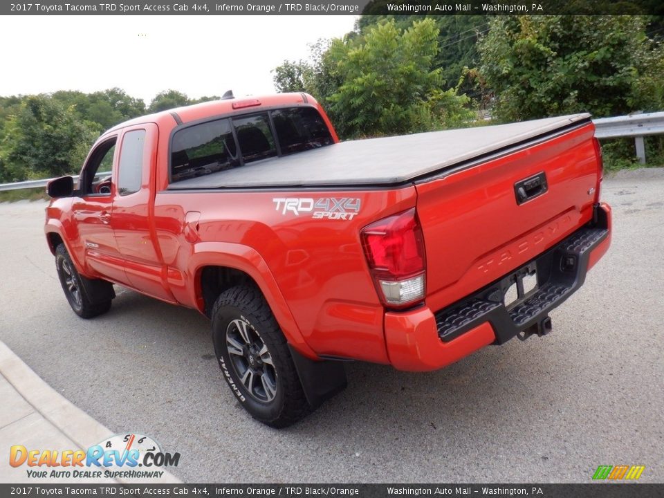 2017 Toyota Tacoma TRD Sport Access Cab 4x4 Inferno Orange / TRD Black/Orange Photo #16