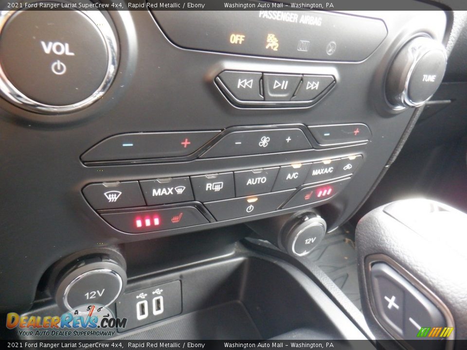 Controls of 2021 Ford Ranger Lariat SuperCrew 4x4 Photo #25