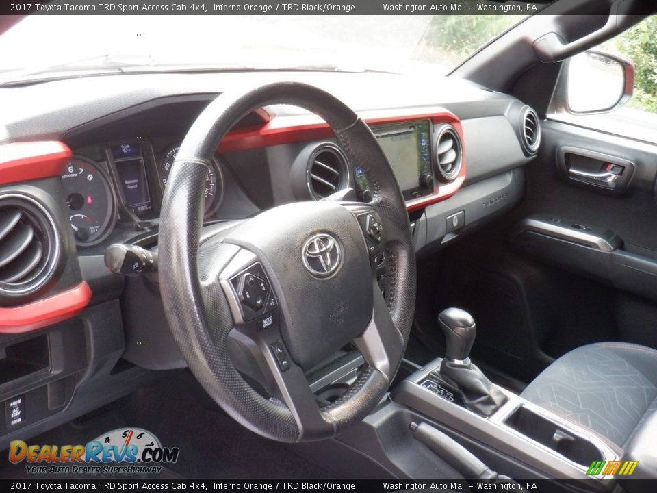 2017 Toyota Tacoma TRD Sport Access Cab 4x4 Inferno Orange / TRD Black/Orange Photo #27