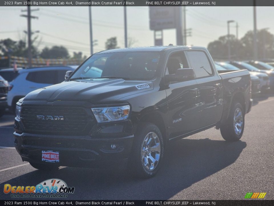 2023 Ram 1500 Big Horn Crew Cab 4x4 Diamond Black Crystal Pearl / Black Photo #1