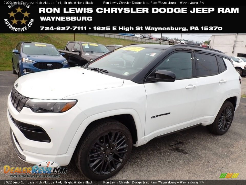 2022 Jeep Compass High Altitude 4x4 Bright White / Black Photo #1