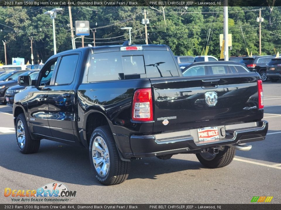 2023 Ram 1500 Big Horn Crew Cab 4x4 Diamond Black Crystal Pearl / Black Photo #4