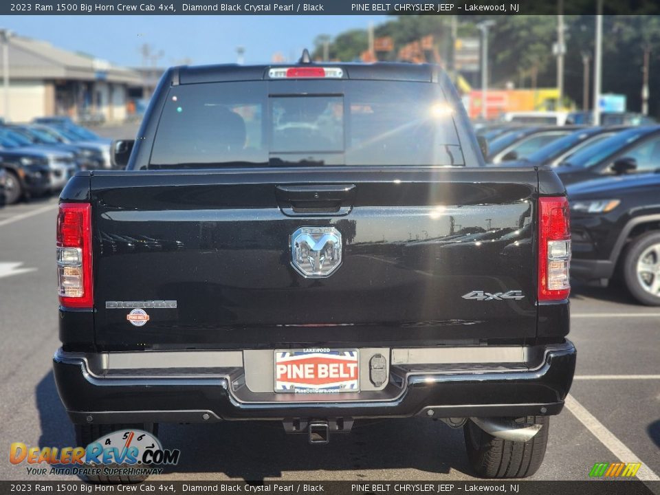 2023 Ram 1500 Big Horn Crew Cab 4x4 Diamond Black Crystal Pearl / Black Photo #6