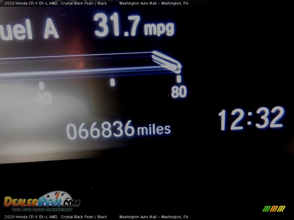 2020 Honda CR-V EX-L AWD Crystal Black Pearl / Black Photo #35