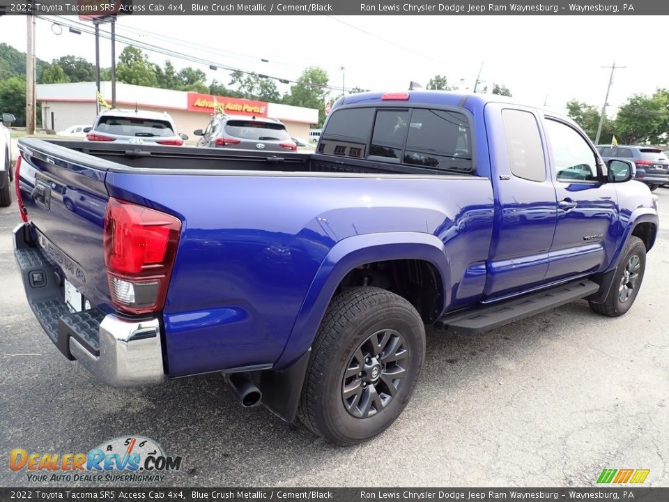 2022 Toyota Tacoma SR5 Access Cab 4x4 Blue Crush Metallic / Cement/Black Photo #6