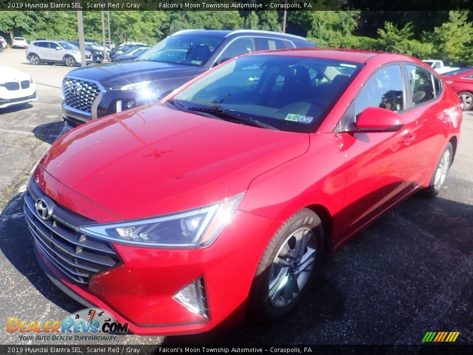 2019 Hyundai Elantra SEL Scarlet Red / Gray Photo #1