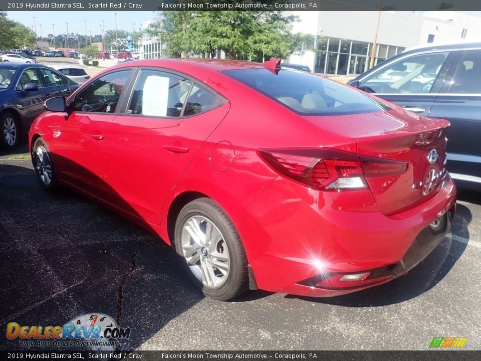 2019 Hyundai Elantra SEL Scarlet Red / Gray Photo #2