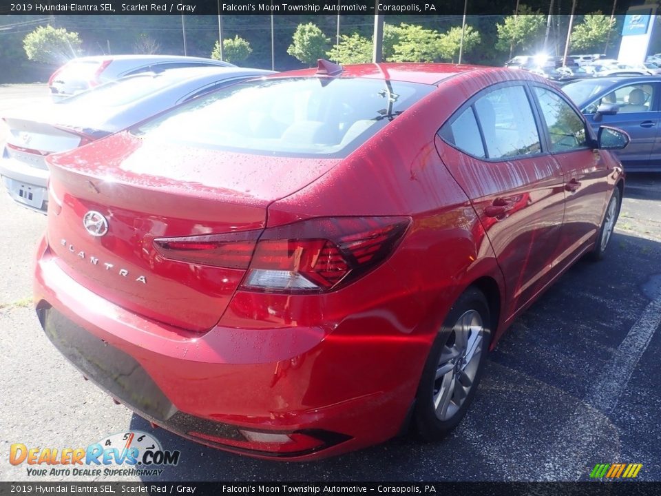 2019 Hyundai Elantra SEL Scarlet Red / Gray Photo #4