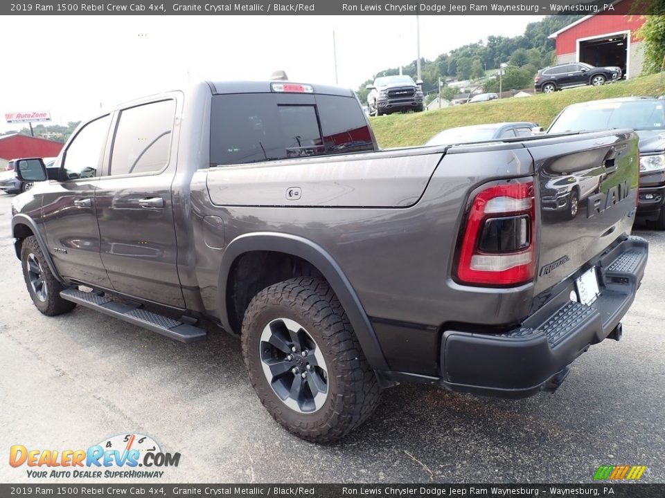 2019 Ram 1500 Rebel Crew Cab 4x4 Granite Crystal Metallic / Black/Red Photo #3