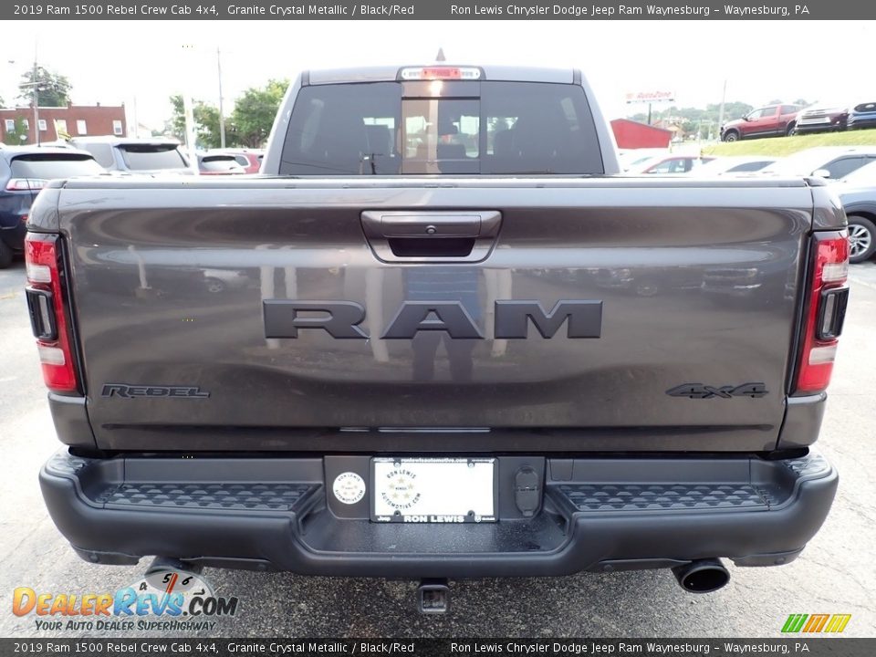 2019 Ram 1500 Rebel Crew Cab 4x4 Granite Crystal Metallic / Black/Red Photo #4
